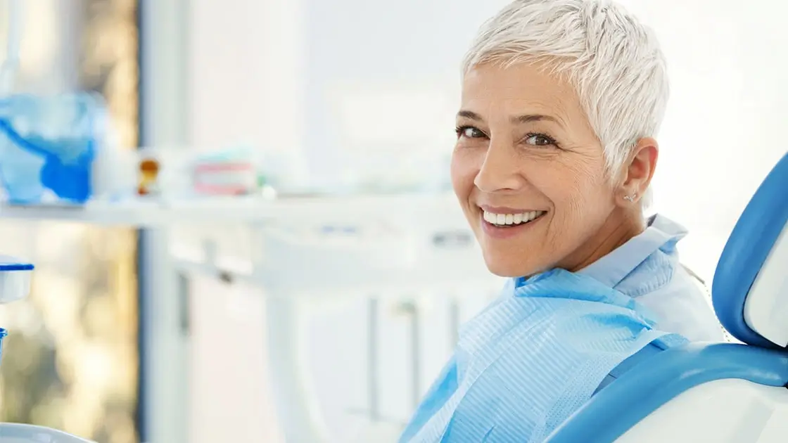 lady with grey hair 